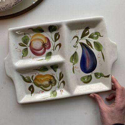 Блюдо менажница для закусок Овощи Италия 33 см