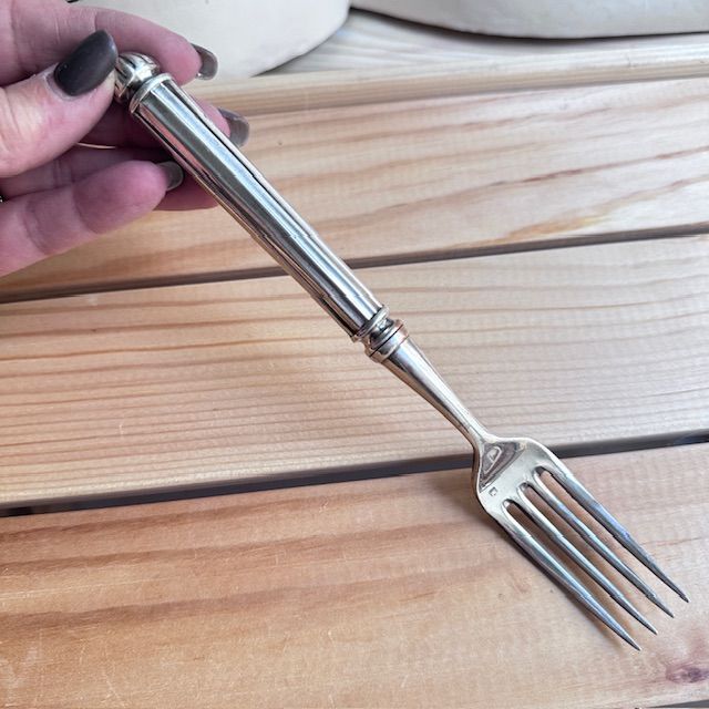 Вилка нож Vuillermet набор 2 предмета сталь серебрение Франция