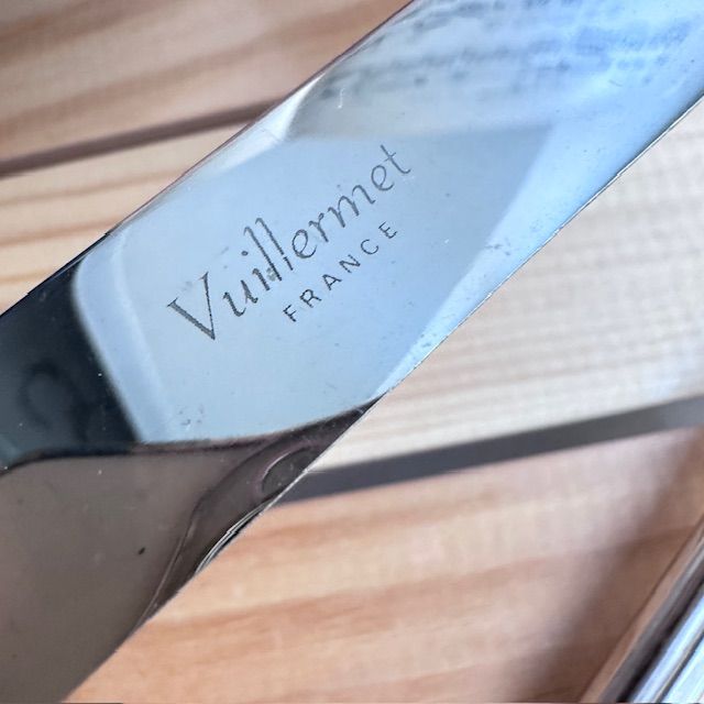 Вилка нож Vuillermet набор 2 предмета сталь серебрение Франция