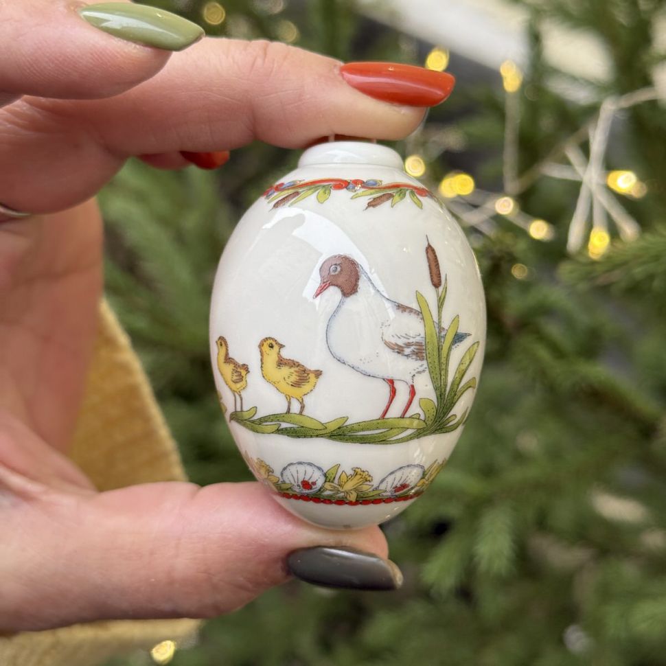 Подвес Яйцо пасхальное Hutschenreuther 7 см фарфор Германия 2004 г.