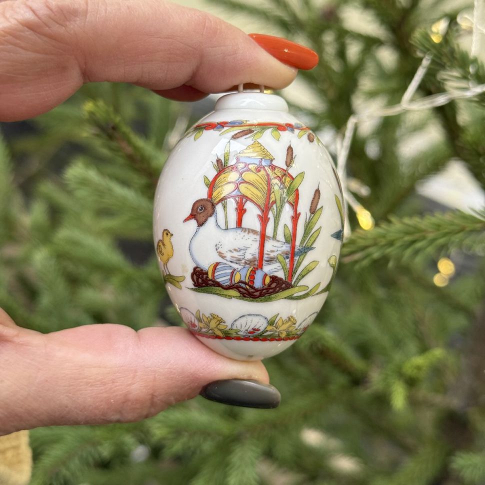 Подвес Яйцо пасхальное Hutschenreuther 7 см фарфор Германия 2004 г.