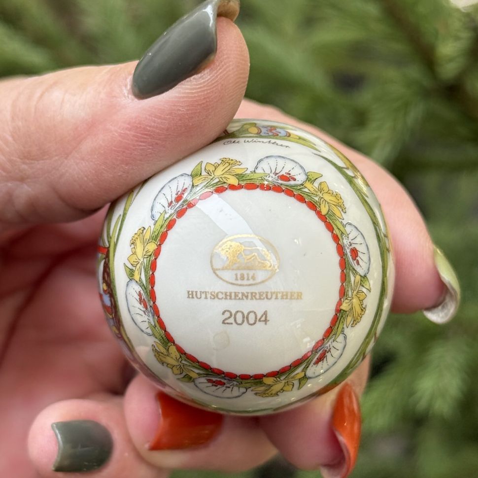 Подвес Яйцо пасхальное Hutschenreuther 7 см фарфор Германия 2004 г.