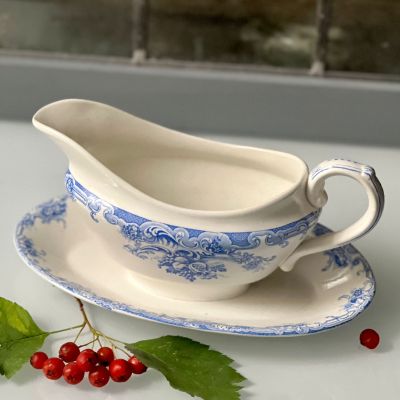 Соусник на блюде B.F.K. Boch Dauphin 300 мл Бельгия 