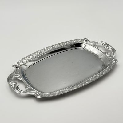 Поднос с ручками "Для Шашлыка" 34 см хромирование