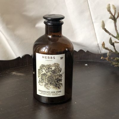 Банка коричневая аптечная HERBS