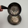 Ситечко для чая на подставке 10 см серебрение Италия