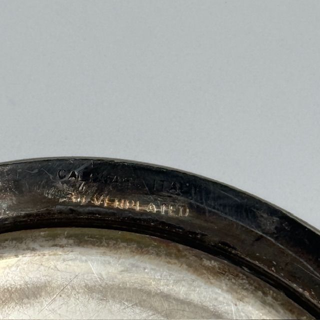 Ситечко для чая на подставке 10 см серебрение Италия