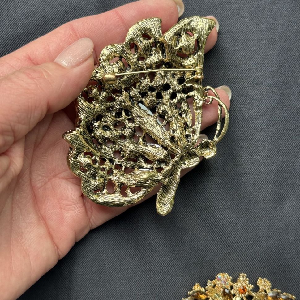 Брошь Бабочка 9 см Германия