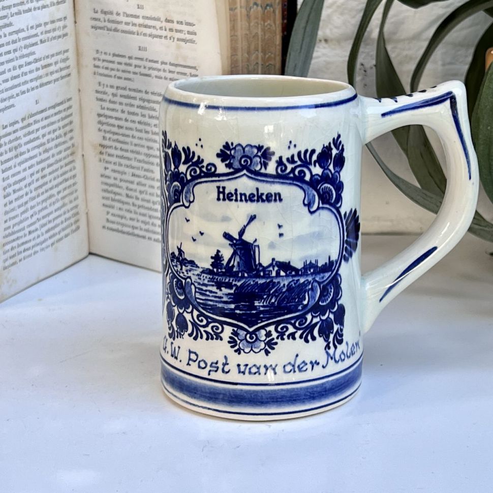 Кружка пивная Blue Delft Heineken 500 мл Голландия