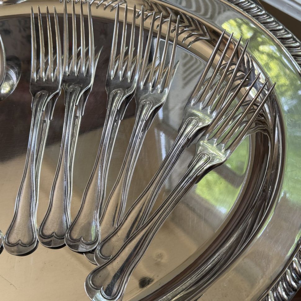 Вилка столовая Christofle 21 см серебрение Франция 