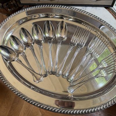 Вилка столовая Christofle 21 см серебрение Франция 