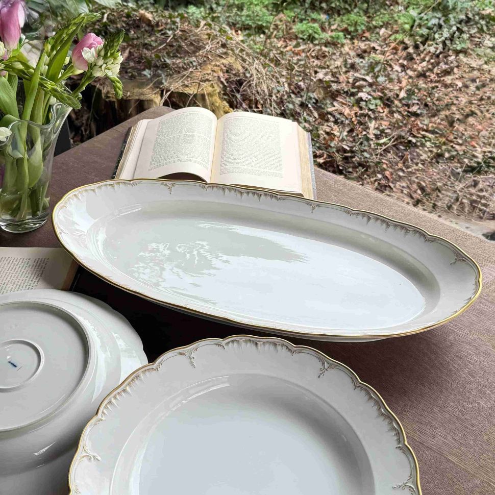 Блюдо овальное KPM 49 см фарфор Германия