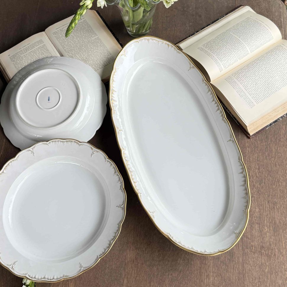 Блюдо овальное KPM 49 см фарфор Германия