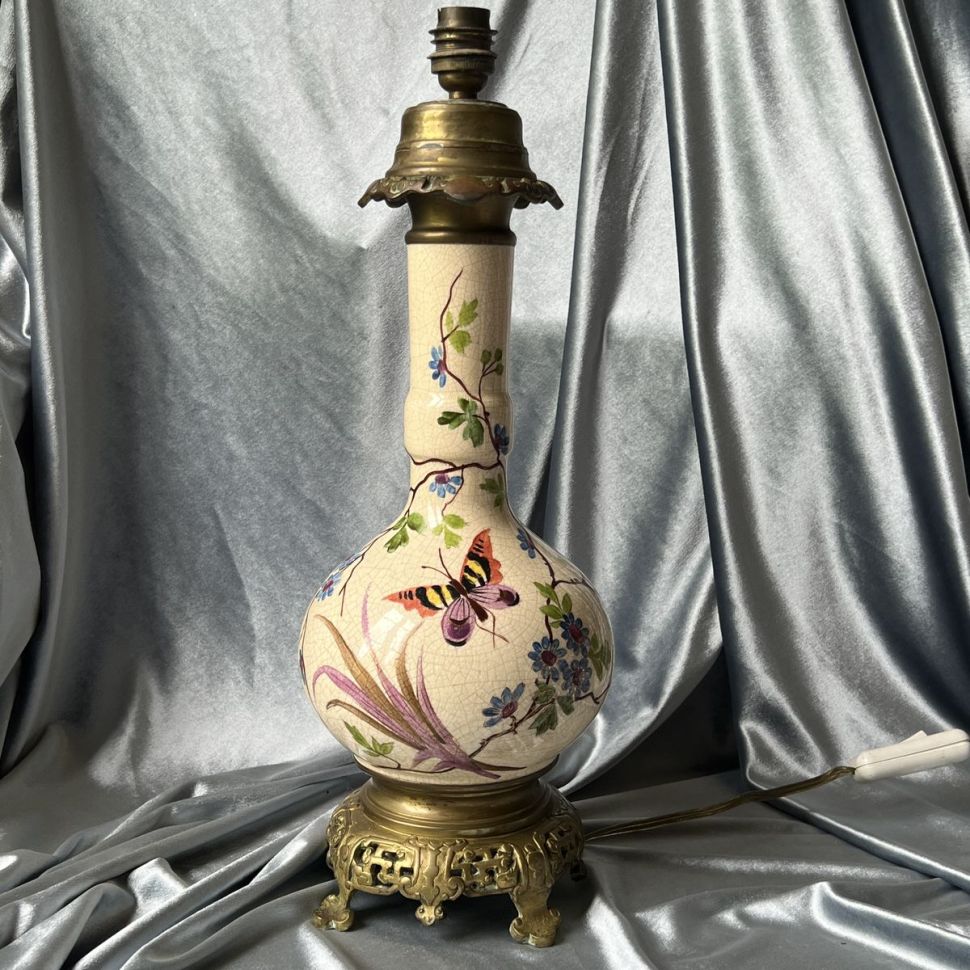 Лампа настольная Франция 43 см керамика бронза