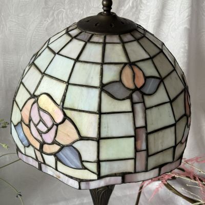 Лампа настольная Тиффани Арнуво 47 см стекло бронза