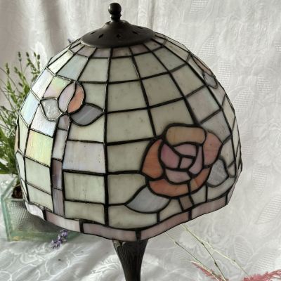 Лампа настольная Тиффани Арнуво 47 см стекло бронза