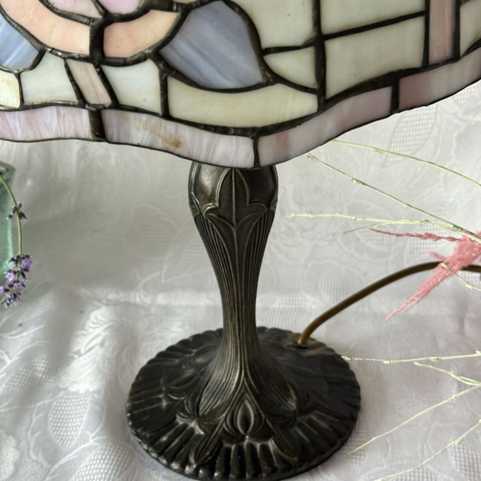 Лампа настольная Тиффани Арнуво 47 см стекло бронза