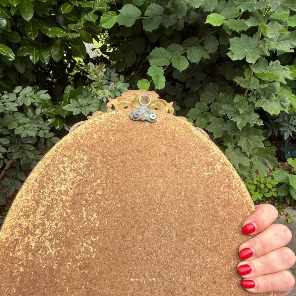 Зеркало овальное в стиле Барокко 44 см латунь 