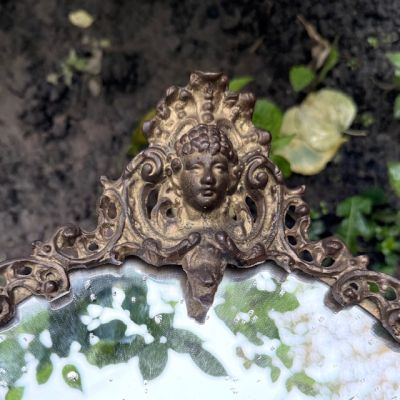 Зеркало овальное в стиле Барокко 44 см латунь