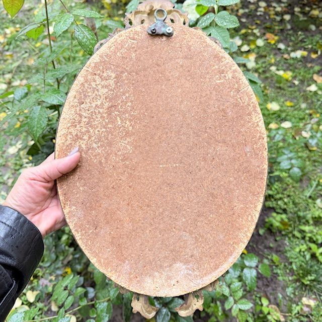 Зеркало овальное в стиле Барокко 44 см латунь 