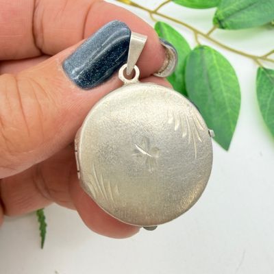 Кулон локет круглый 3 см серебро