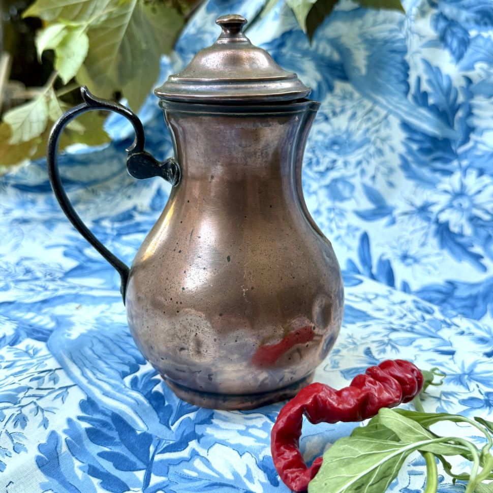 Кувшин с крышкой 17 см медь