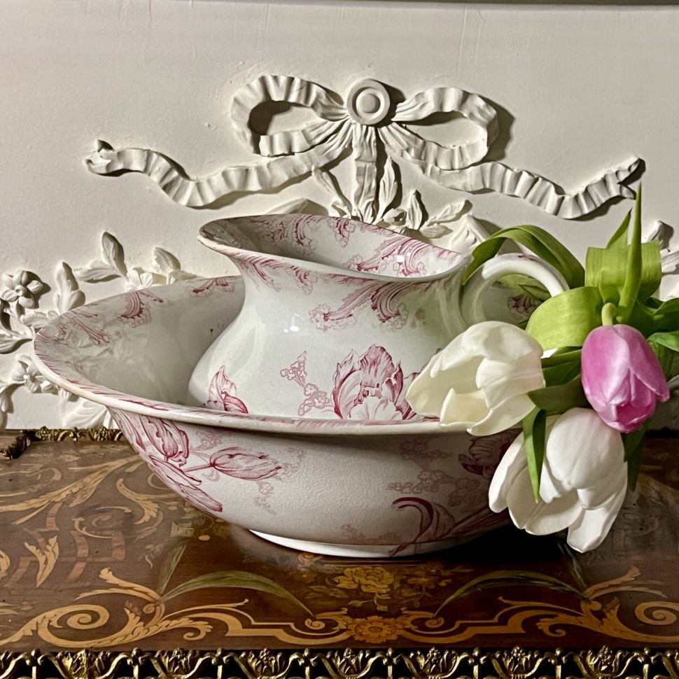 Набор для умывания KG Luneville кувшин и таз фарфор Франция