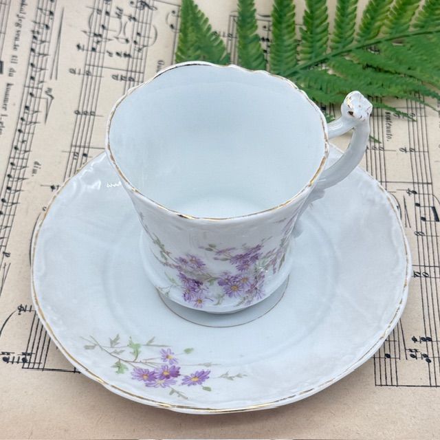 Кофейная пара Carl Tielsch 125 мл фарфор Германия 1900 гг 