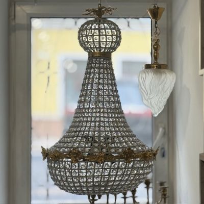 Люстра Груша Ампир 80 см хрусталь Франция ручная работа 