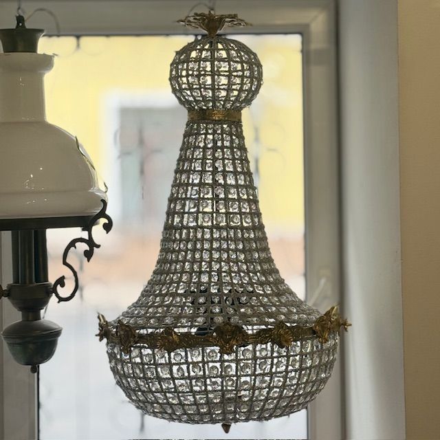 Люстра Груша Ампир 80 см хрусталь Франция ручная работа 