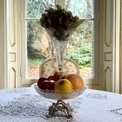 Ваза этажерка центр стола 37 см арнуво Франция хрусталь 