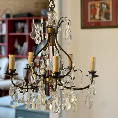 Люстра 6 ламп 80 см хрусталь