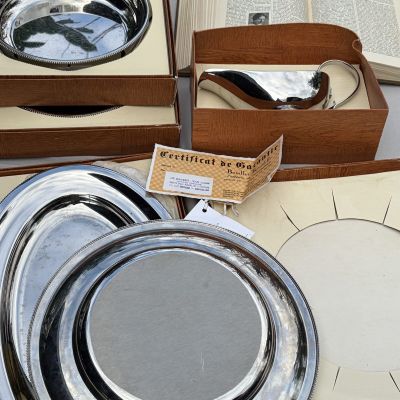 Блюдо поднос Bouillet Bourdelle Pearls 30 см сталь Франция