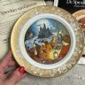 Тарелка Franklin Porcelain Сказки Стоптанные башмачки 1978 г. W.Germany 