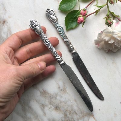 Нож 16 см Розы сталь мельхиор Швеция