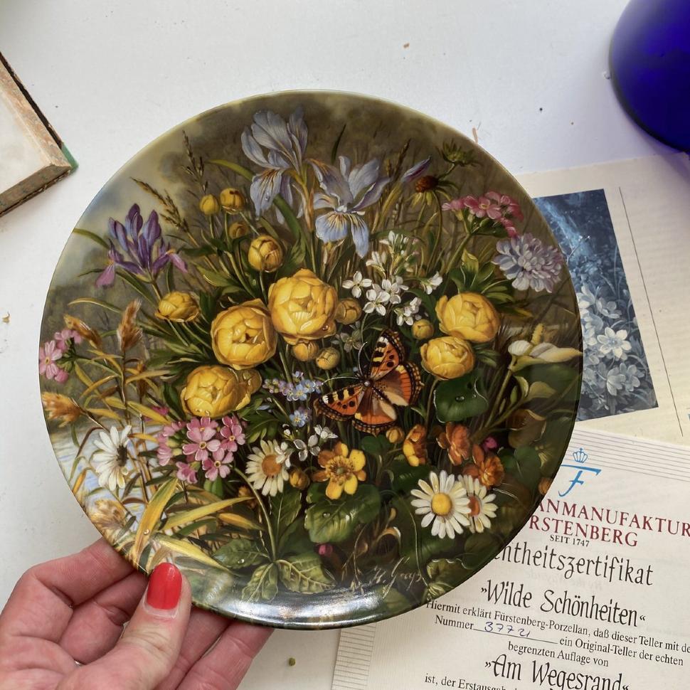 Тарелка 19 см Furstenberg Am Teich 1989