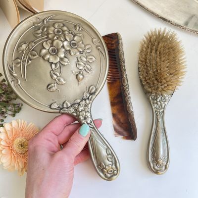 Зеркало щетка расческа набор 3 шт.