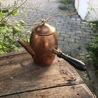 Чайник 1,3 л с деревянной ручкой медь