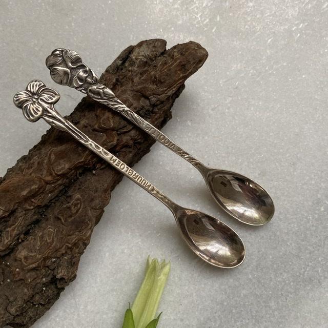 Ложка чайная 11 см серебрение набор 2 шт