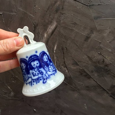 Колокольчик фарфор с Ангелочками