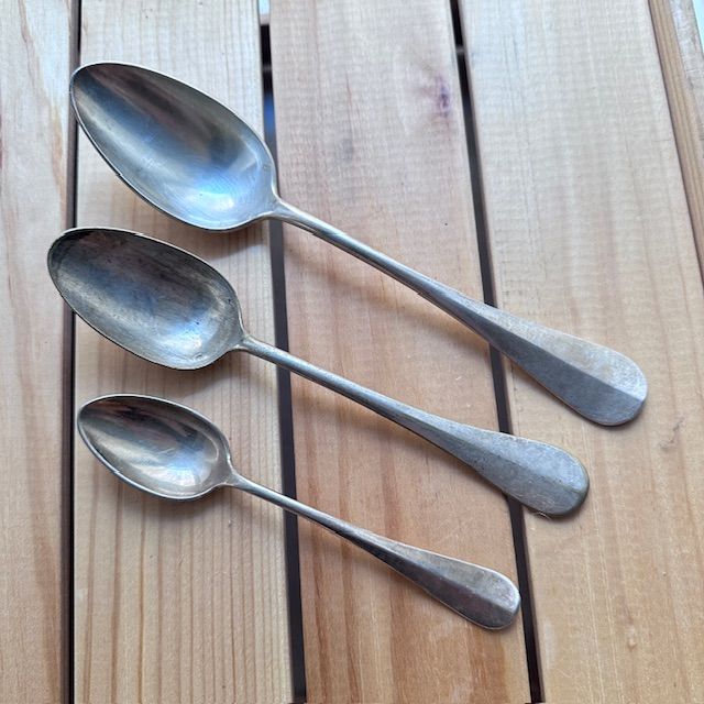Ложка набор из 3 предметов сталь серебрение