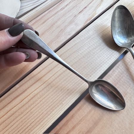 Ложка набор из 3 предметов сталь серебрение 