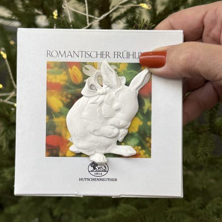 Подвес Hutschenreuther Заяц 8 см бисквитный фарфор Германия  