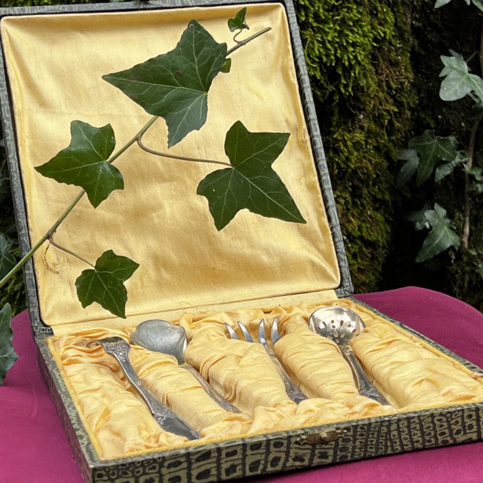 Набор столовый 4 предмета мельхиор Франция