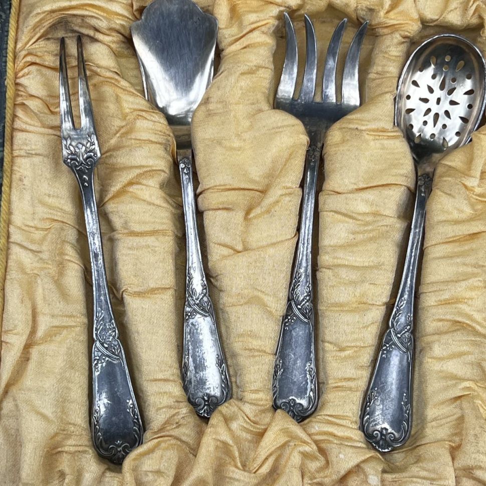 Набор столовый 4 предмета мельхиор Франция