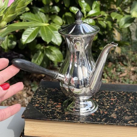 Кофейник шоколадник 0,4 л мельхиор с хромированием дерево Франция