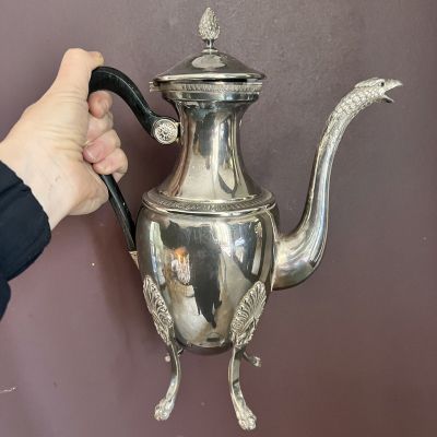 Чайник кофейник на лапках 1,3 л серебрение