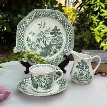Чайная пара Willow J&G Meakin 180 мл Англия зеленая 