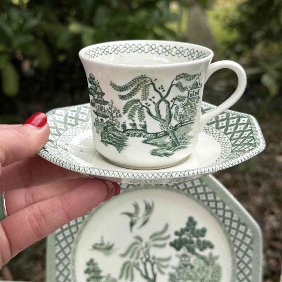 Чайная пара Willow J&G Meakin 180 мл Англия зеленая 