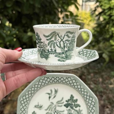 Чайная пара Willow J&G Meakin 180 мл Англия зеленая 